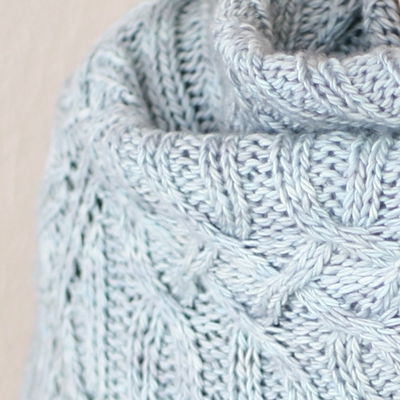 knitting: cabeled merino shawl, 2012